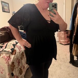 Chic Black Women's Blouse